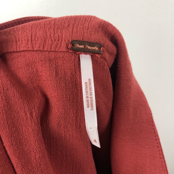 Free People Orange Wrap Mini Skirt - Picture 7 of 7